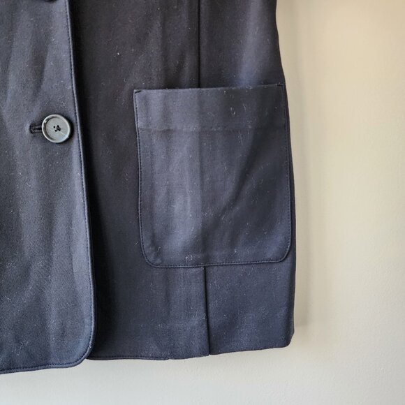 Isaac Mizrahi Live! Stretch Knit Blazer Jacket | XXS | Pitch Black New - Picture 4 of 9